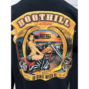 BOOTHILL Saloon Ormond Beach FL '05 Biketoberfest Sweatshirt Harley Biker Lg